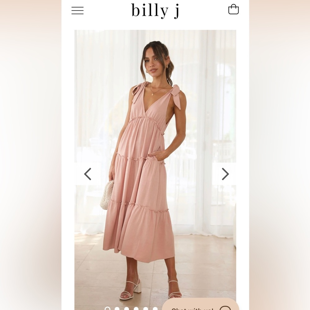 New! Tags on! Billy j. Carla Midi Dress - Blush